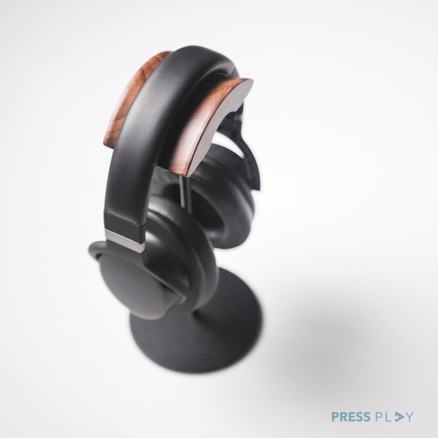 Press Play Nook Wooden Headphone Stand Holder Headset