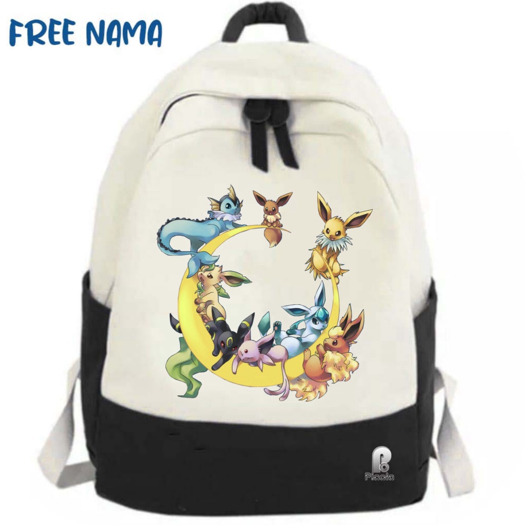 TAS RANSEL ANAK BACKPACK ANAK SEKOLAH POKEMON GO EEVEE EVOLUTION Unisex