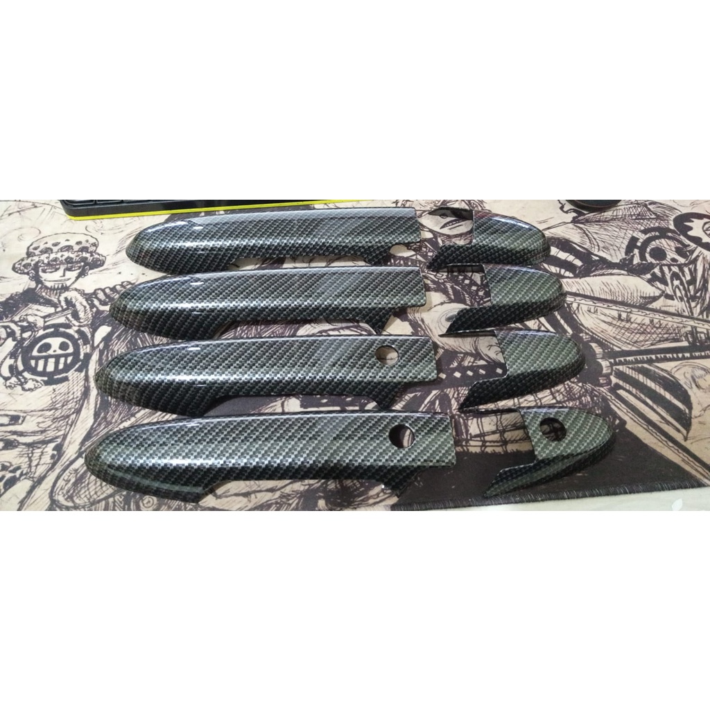 Cover Handle Gagang Pintu Honda All New Brv 2022 Hitam Dop Hitam Glossy Carbon Paket Outer Handle Mangkok Tutup Bensin Tank Cover