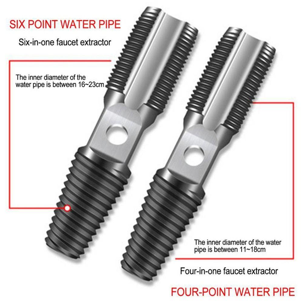 [Elegan] Mata Bor Tahan Aus 2in1 Kawat Serbaguna Keran Pipa Air Alat Ekstrak Sekrup Rumah Segitiga Valve Screw Remover