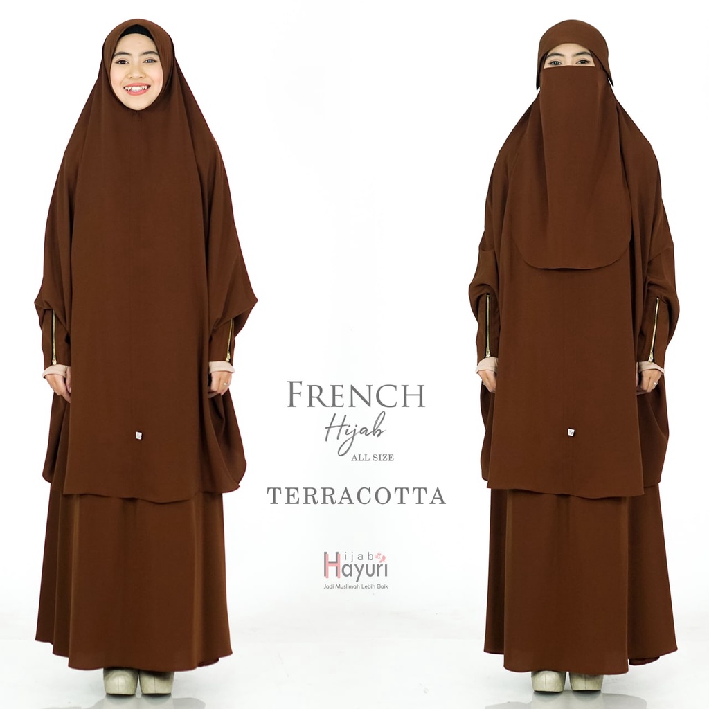 HIJAB HAYURI FRENCH HIJAB SET WOLFIS MONALISA GRADE A