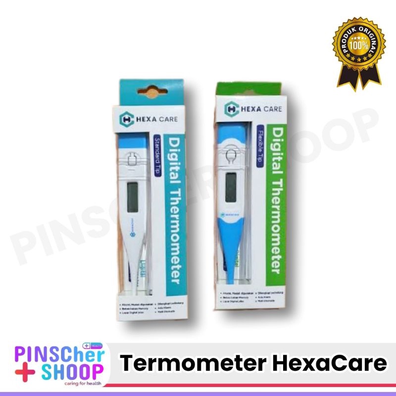 TERMOMETER DIGITAL THERMOMETER AXILA STANDARD / FLEXI TIP HEXACARE