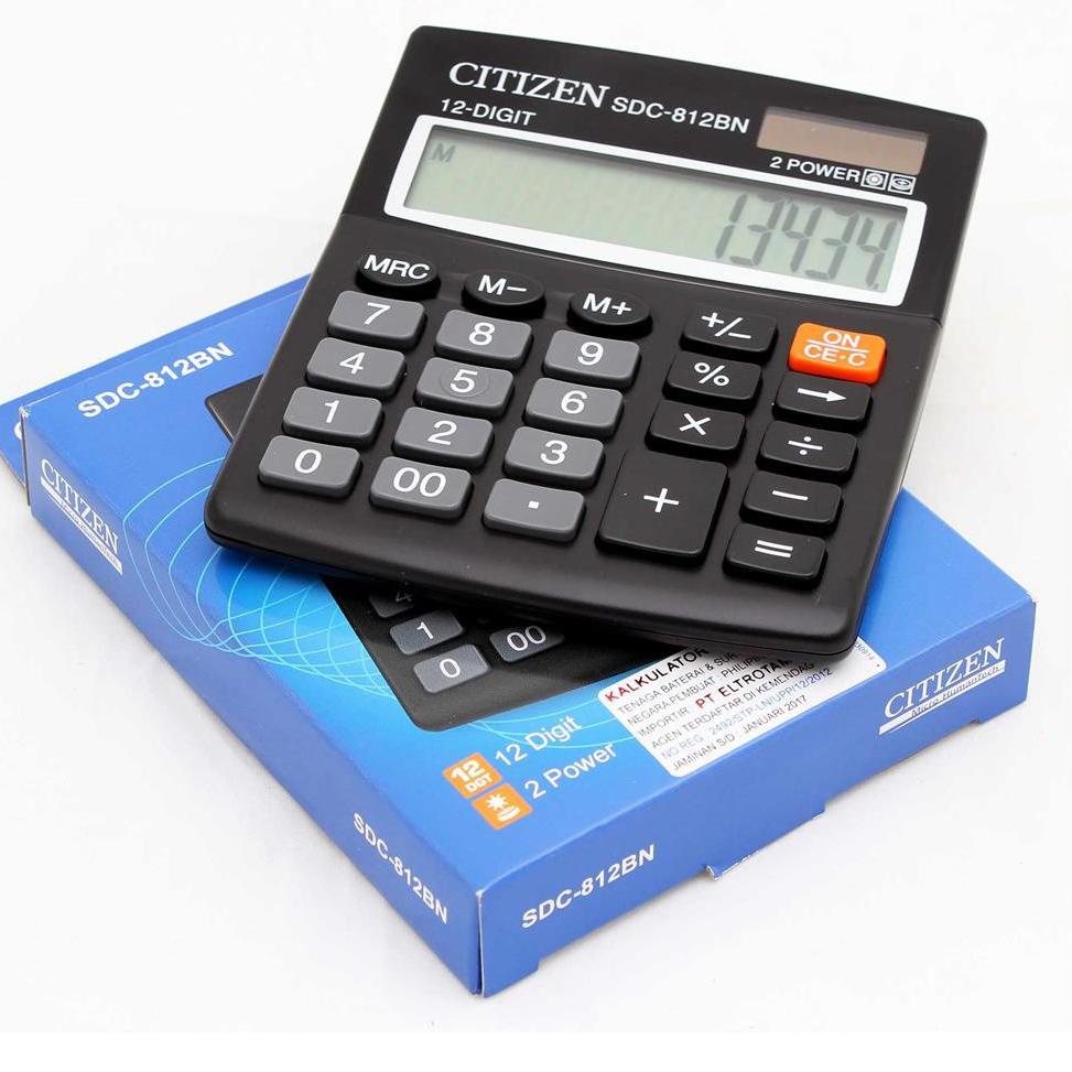 

TERLARIS Kalkulator 12 Digit Angka CITIZEN SDC 812 - Calculator Digital ❆ 857