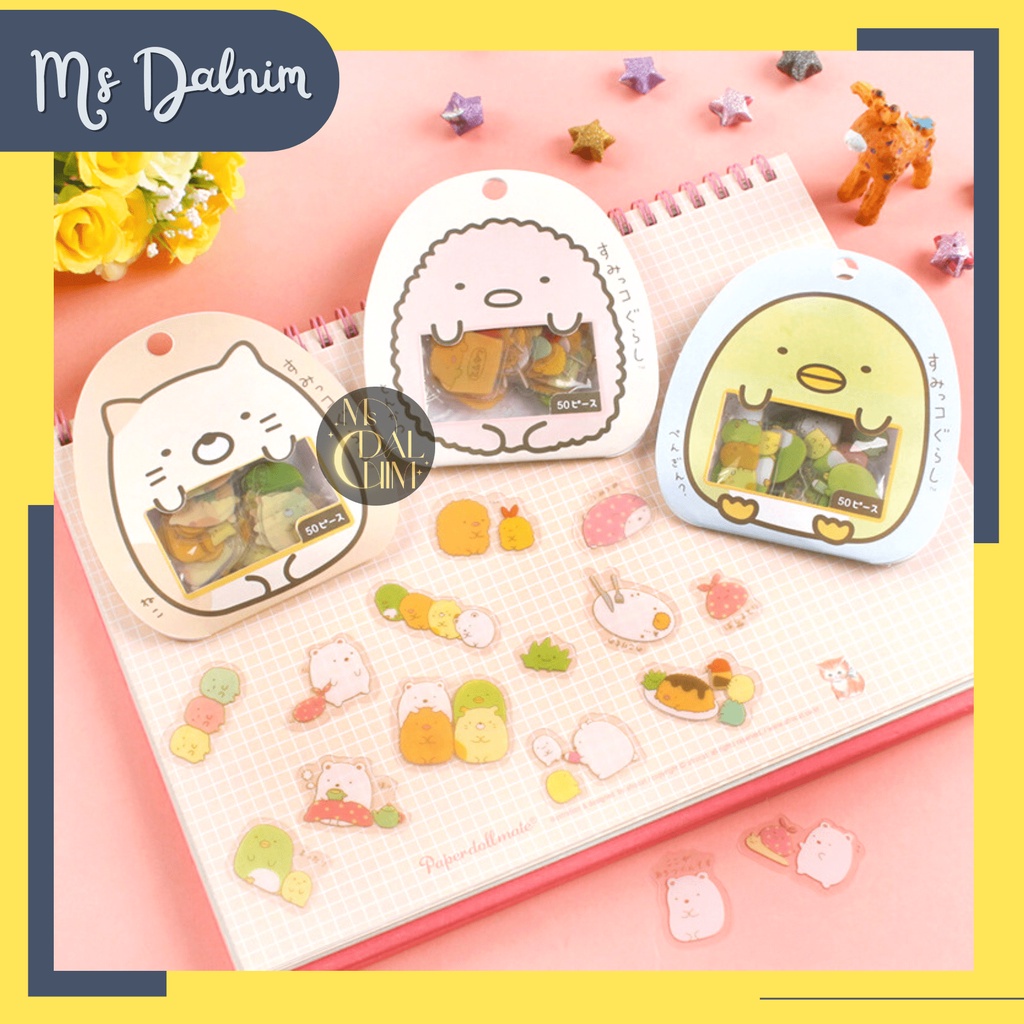 

[Ms Dalnim] 50pcs Stiker Mini Karakter Jepang Sumikko Gurashi Kartun Anti Air Lucu Kawaii Aesthetic Korea Diary Planner Journaling DIY Scrapbook [ST10]