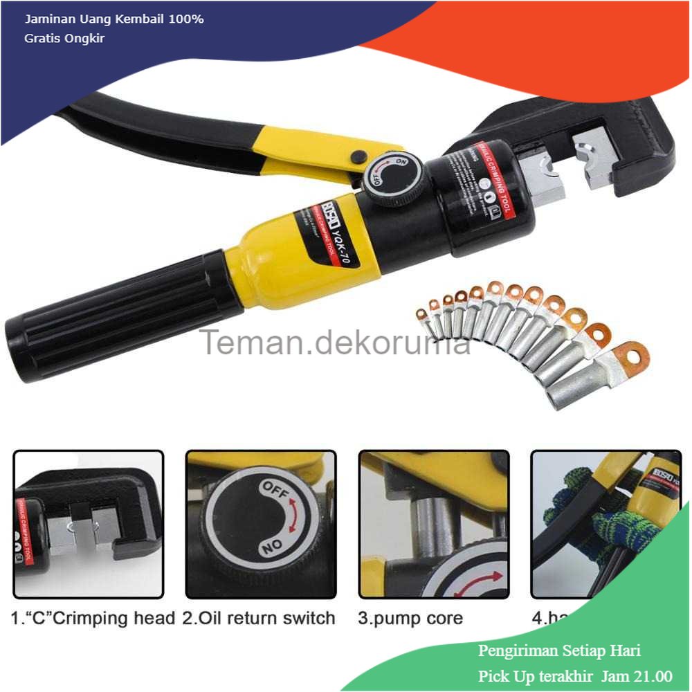 TD - PR2 IBOSAD Tang Crimper Hydraulic Cable Plier Compression Tool - YQK-70