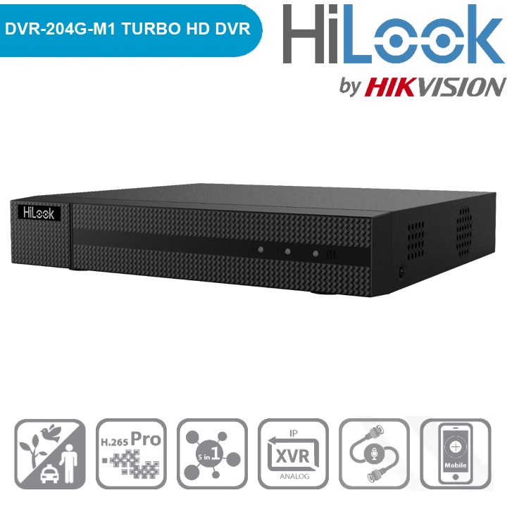 DVR 4 Channel Audio Hilook DVR-204G-M1
