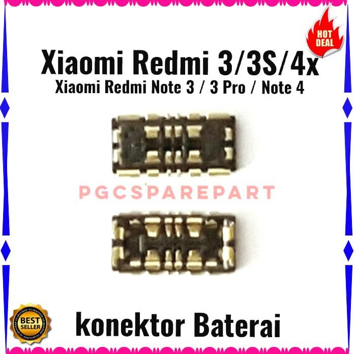 Acc Hp Original Connector Baterai Xiaomi Redmi 3 3S 4X Note 3 Note 3