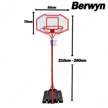 Set Ring Dan Tiang Basket Dewasa-Anak Berwyn Ring Basket Portabel