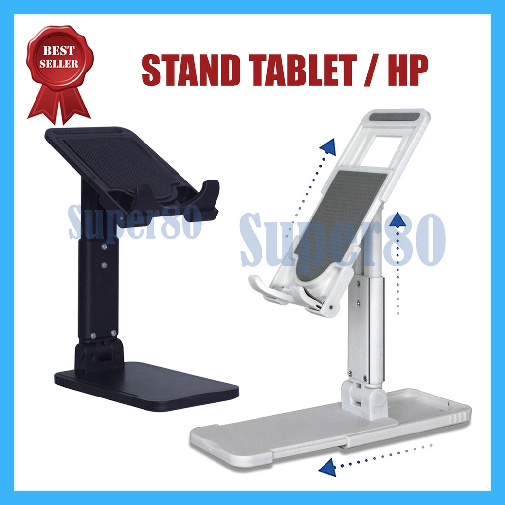 Stand HP Tablet Desktop Desk Phone Tab Holder Besar Universal Dock Docking Dudukan Utk Zoom