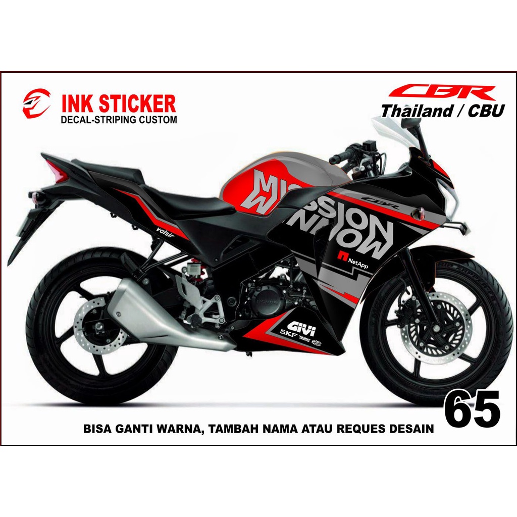 Sticker Decal CBR THAILAND, CBR CBU 150R / 250R 65 fullbody