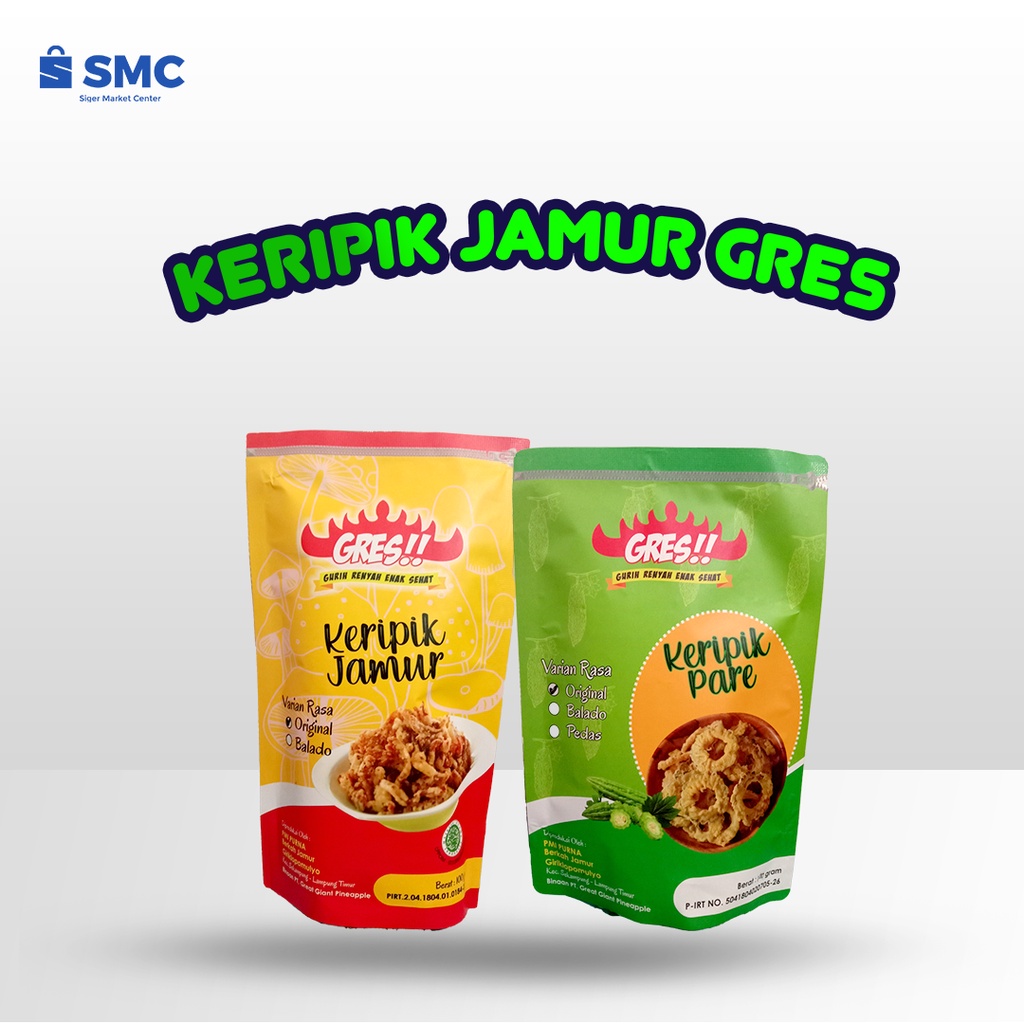 

Keripik Jamur Gres Cemilan Enak Murah Rasa Original 100 Gram