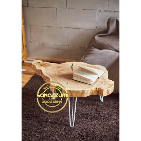 meja akar / potongan kayu