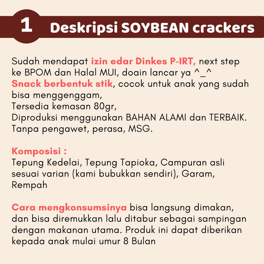 Crackers Kedelai Keju Brokoli Wortel Tanpa Susu Snack Bayi Bentuk Stik Mulai Usia 8 Bulan Tanpa MSG &amp; Pengawet Makanan Bayi MPASI