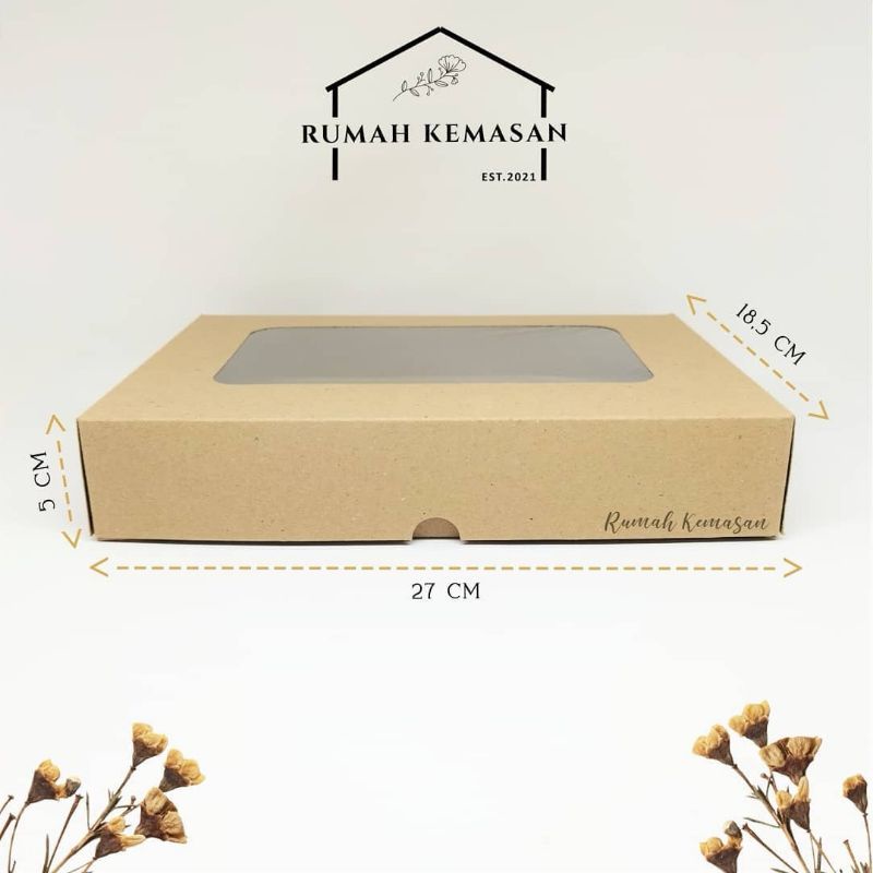 

Box kraft window 27x18x5