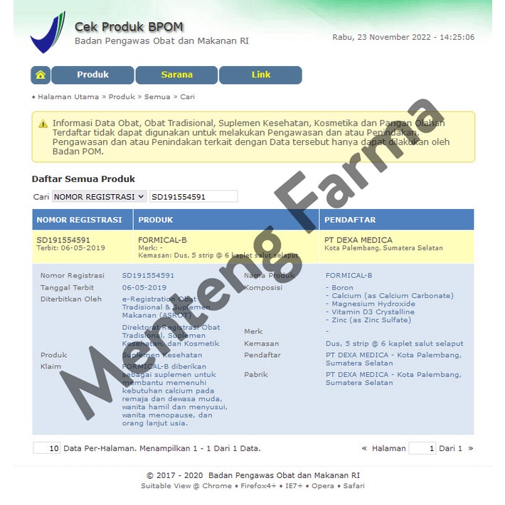 Formical-B 6 Kaplet - Suplemen Penambah Kalsium