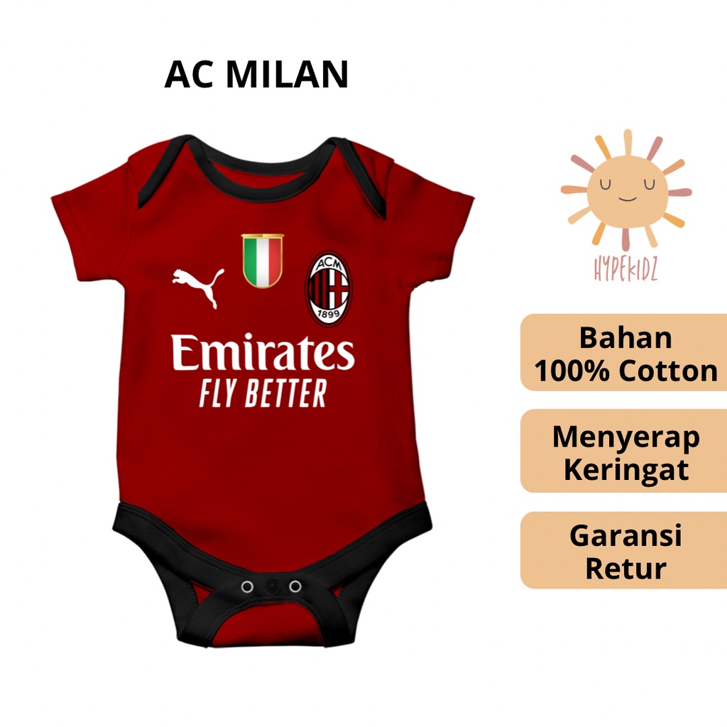 Baju romper jumper jumpsuit jersey bola bayi hadiah lahiran newborn 0 6 bulan laki-laki perempuan So