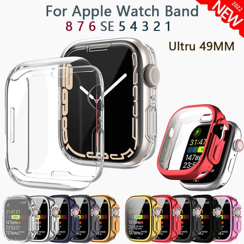 Soft Case TPU Transparan Cover Apple Watch Seri 8 7 6 5 4 3 2 1 SE SE2 49mm 45mm 41mm 42mm 40mm 38mm