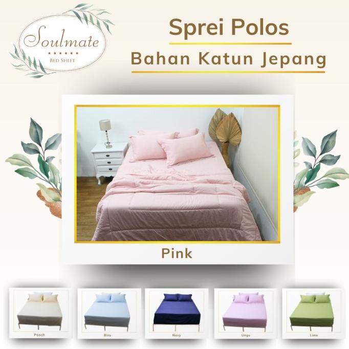 sprei katun jepang polos 120x200 160x200 180x200 200x200