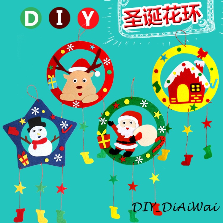 DIY Gantungan Merry Christmas bahan flanel