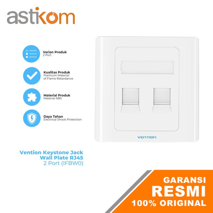Vention Keystone Jack Face Place LAN RJ45 Wall Plate IFA IFB IFC