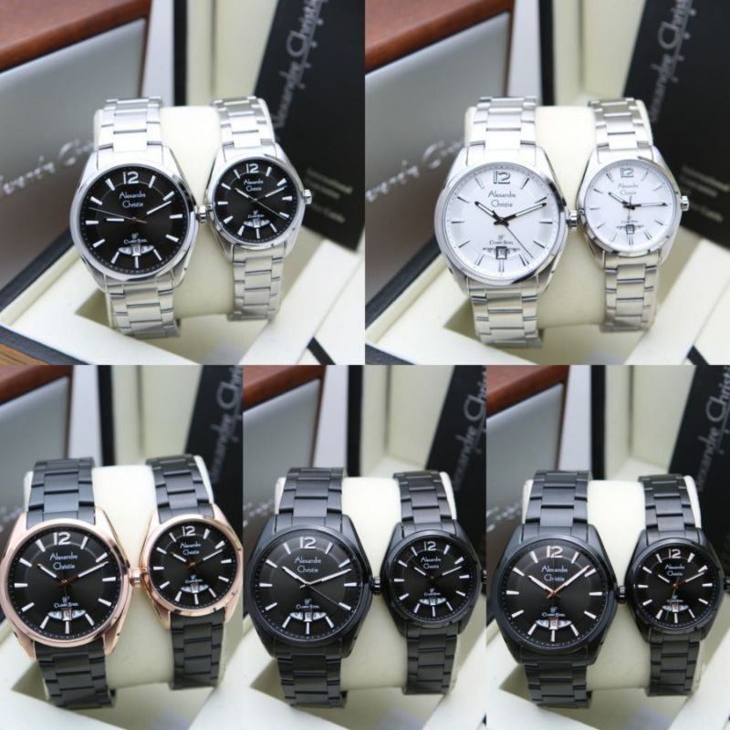 ALEXANDER CHRISTIE AC 8679 JAM TANGAN COUPLE AC 8679 ORIGINAL