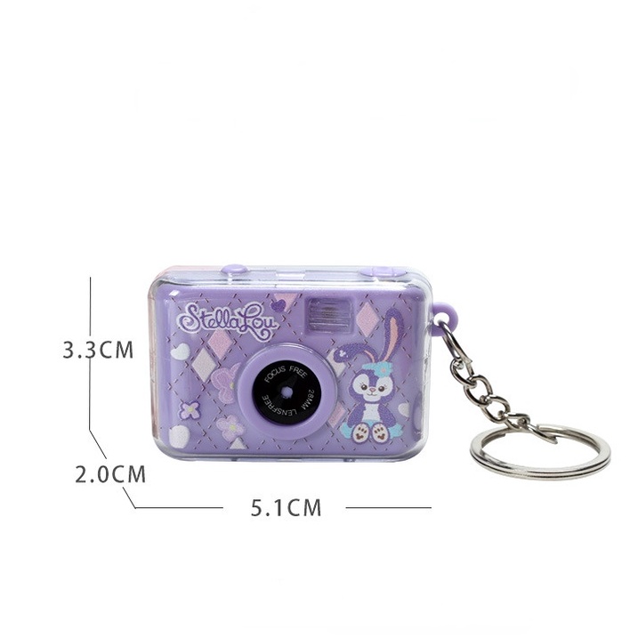 Sanrio Luminous Small Camera Key Ring Pokemon Pikachu Kalung Kamera Liontin Luminous Gantungan Kunci Kamera