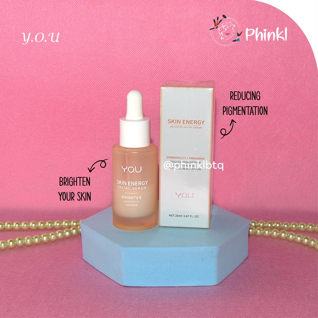 `ღ´ PHINKL `ღ´ Y.O.U  serum skin energy wajah multifungsi face mencerahkan memutihkan memperbaiki skin barrier premium