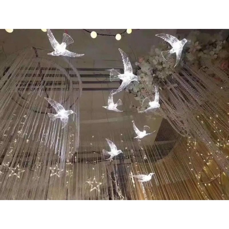 Lampu Hias Dekorasi/Lampu Gantung Burung Akrilik