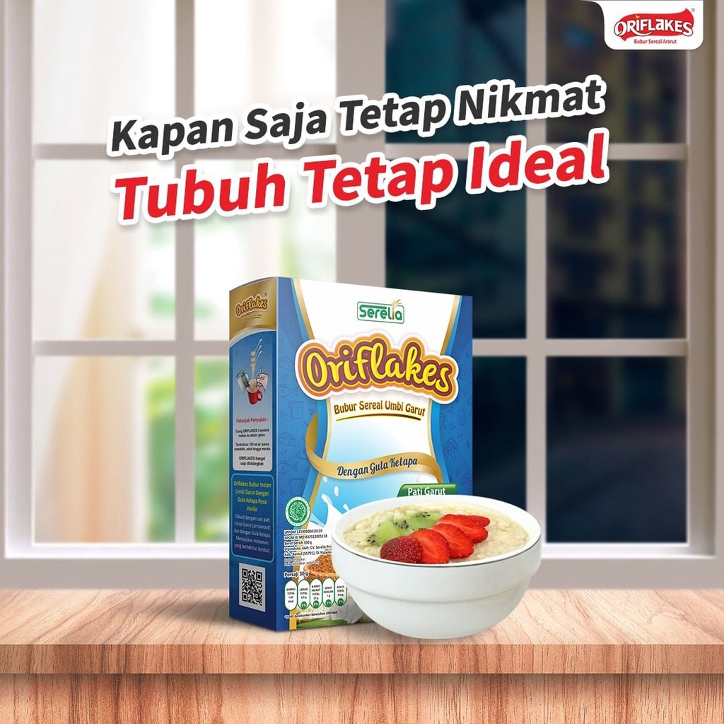

Oriflakes Sereal Umbi Garut Slim Diet Sarapan Sereal Sehat 350 GR