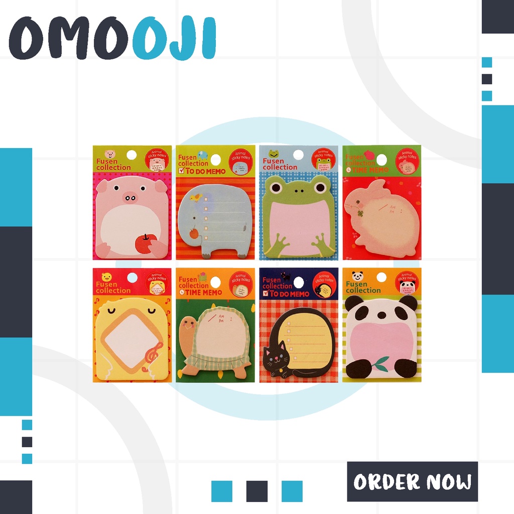 

Omooji - Memo Sticky Notes Zoo Animal Buku Catatan Kecil Mini Book Karakter Lucu R343 R457