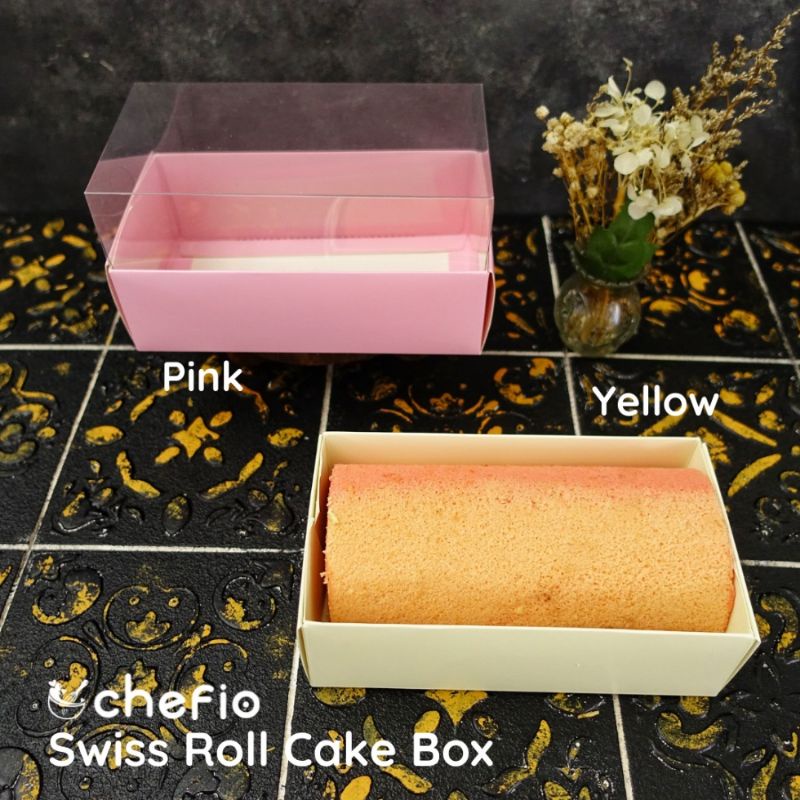 SWISS ROLL CAKE BOX // BOX BOLU GULUNG ISI 5 PCS