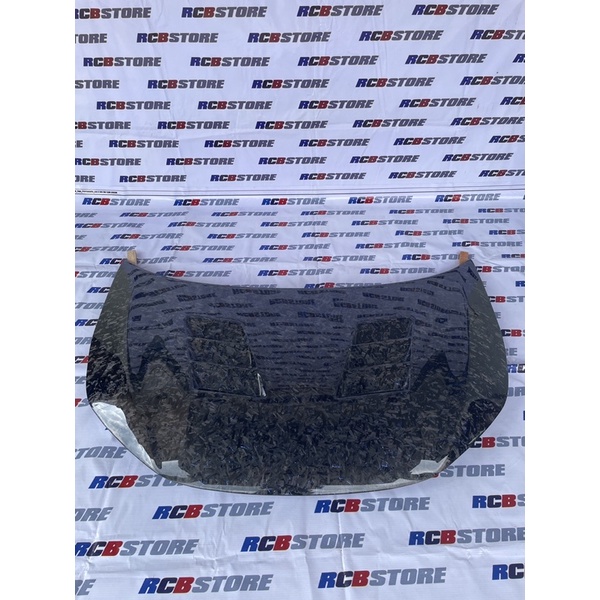 kap mesin carbon forged kolep bluew all new brio & mobilio facelift JS racing style