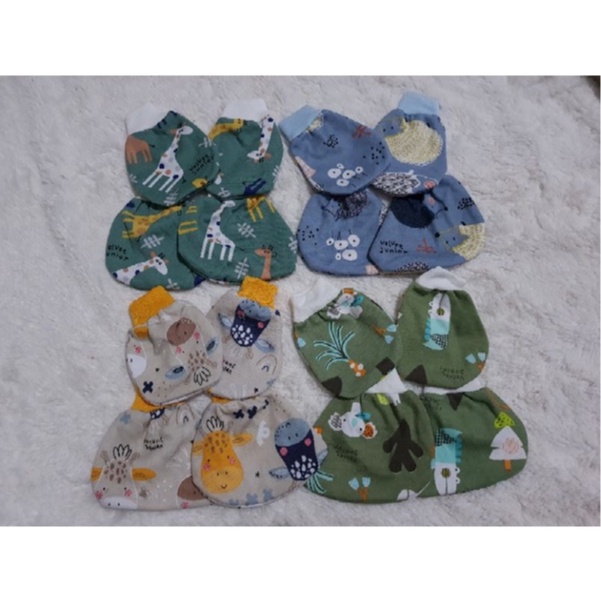 sarung tangan kaki bayi BOBO MOTIF ecer