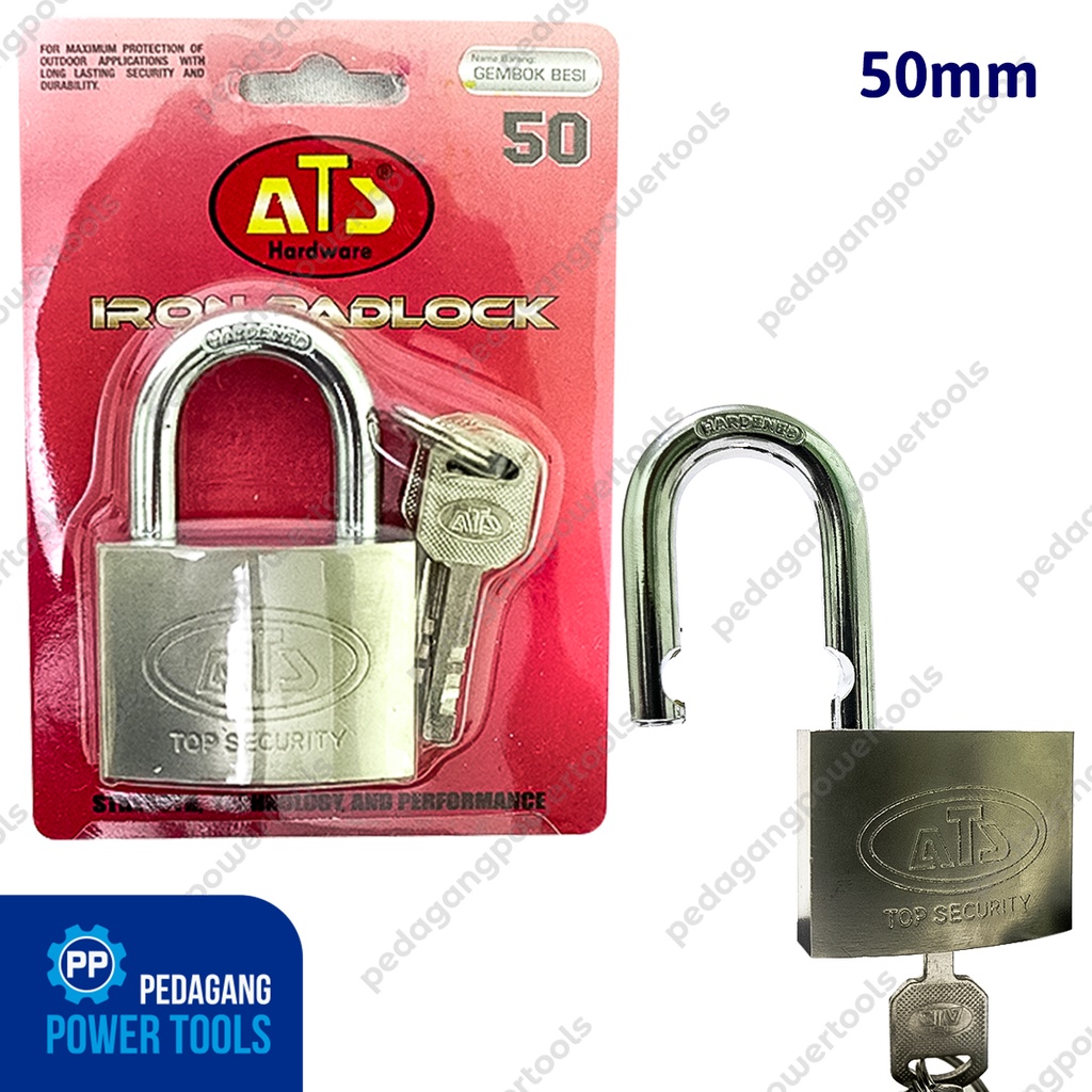 ATS GEMBOK BESI 50 MM SHORT PADLOCK KUNCI PAGAR RUMAH LEHER PENDEK