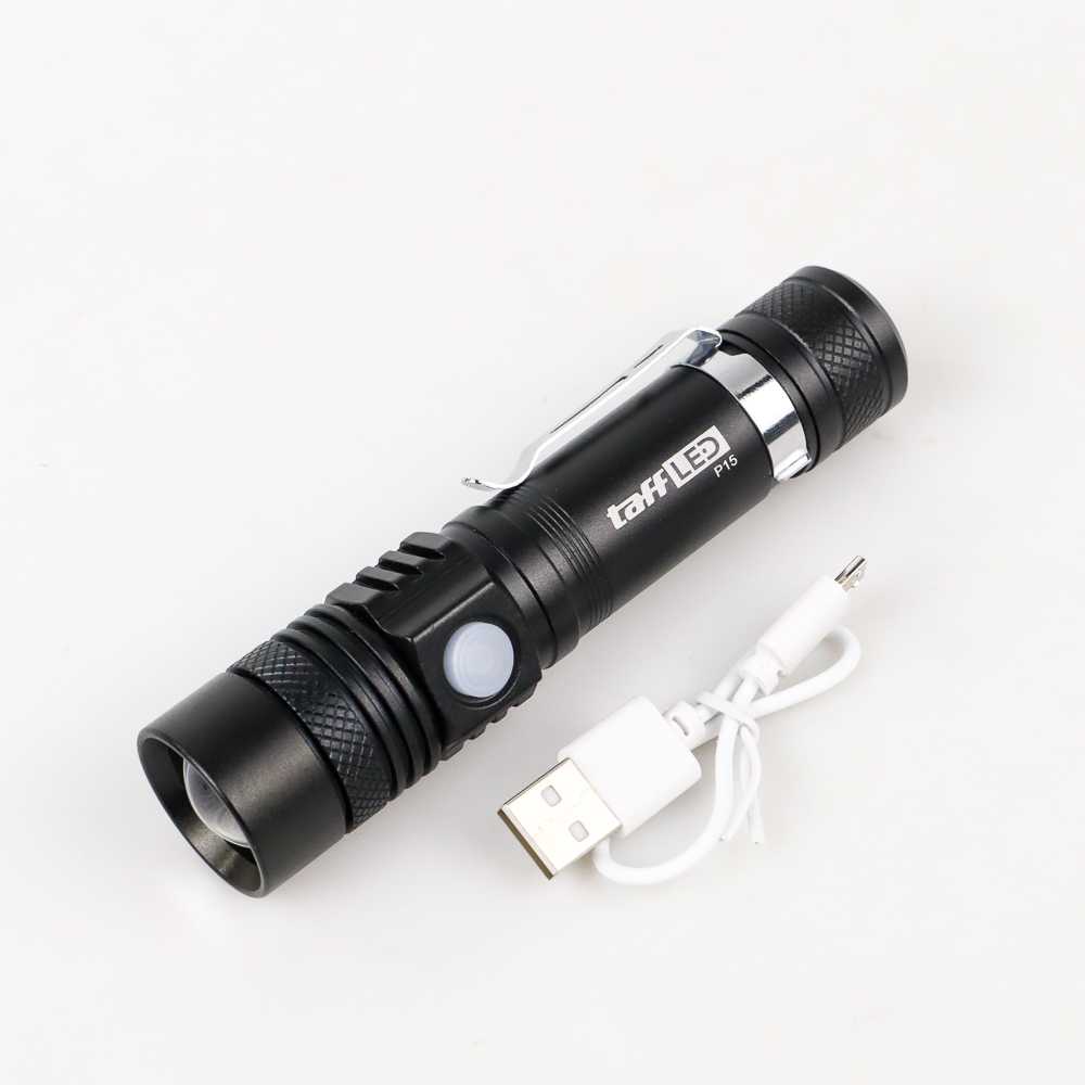 TaffLED Senter LED USB Rechargeable XML-T6 6200 Lumens 10W - P15