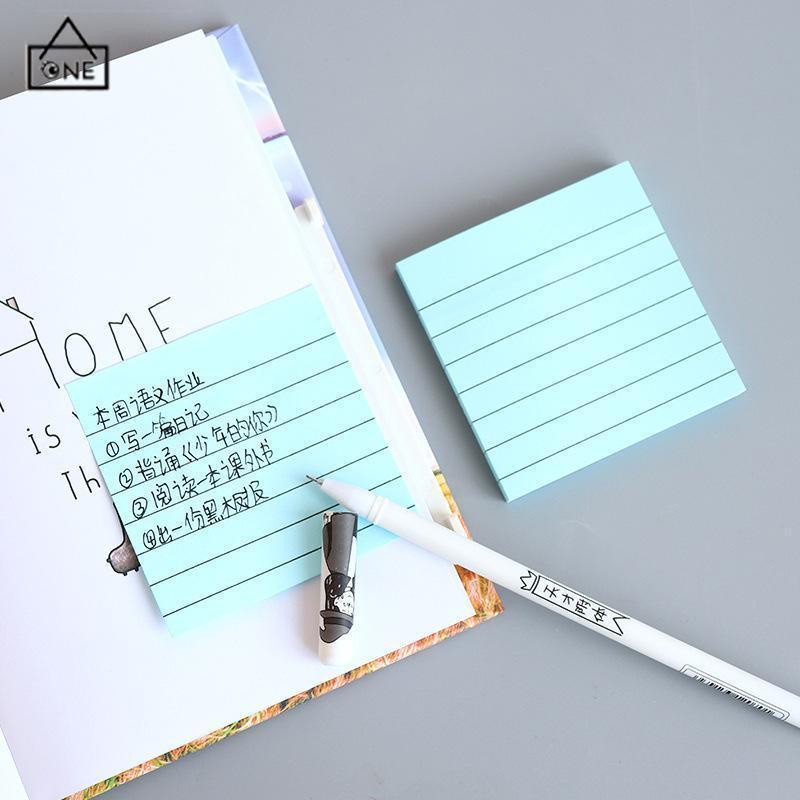 COD❤️Simplicity sticky note horizontal sticker notepad post maker stiker massage pesan book note-A.one