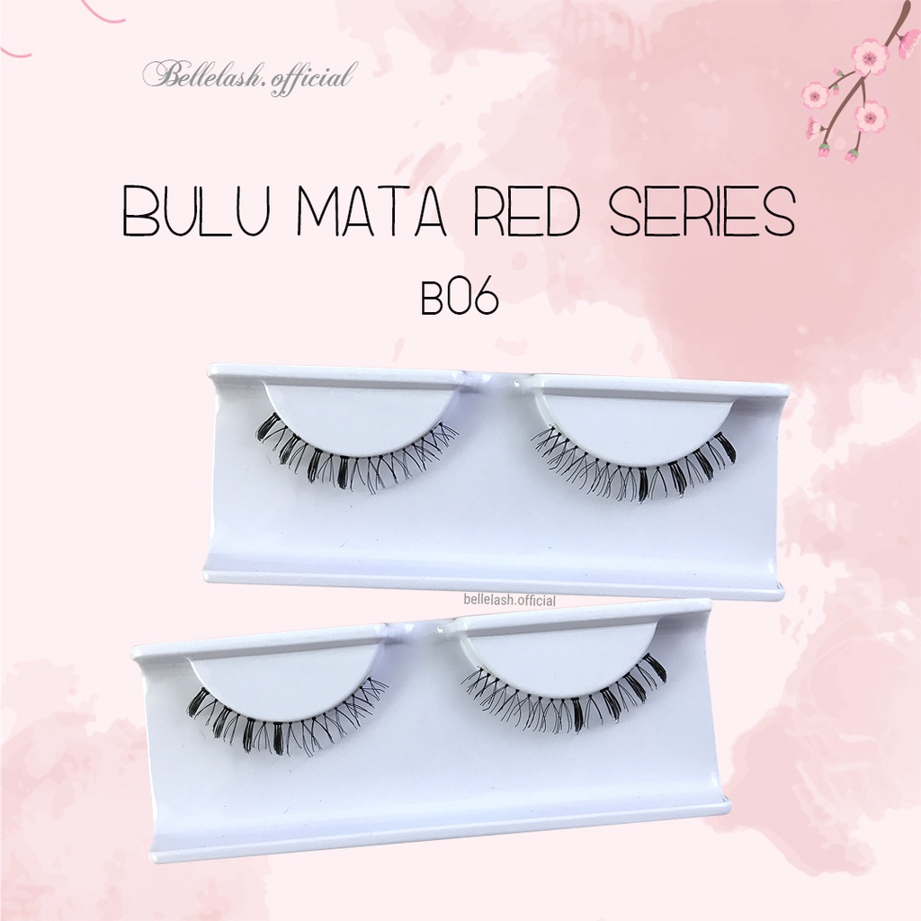 B06 Bulu Mata Bawah Palsu Handmade Natural False Eyelash Eye Lashes Belle Eyelashes Lusinan