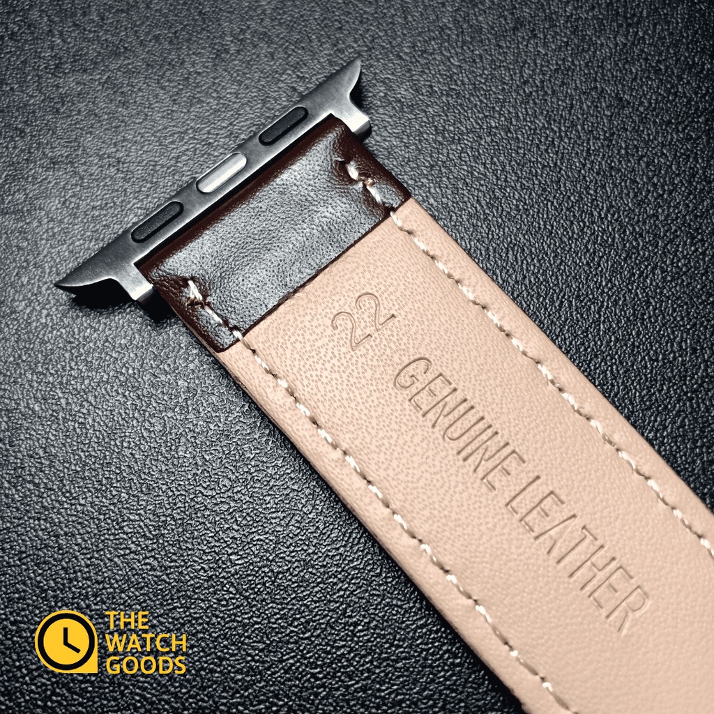 [PREMIUM QUALITY] Leather Smartwatch Strap 38mm 40mm 42mm 44mm | Single Ring Band | Strap Apple Watch Series 8 7 6 5 4 3 2 1 Gen 1