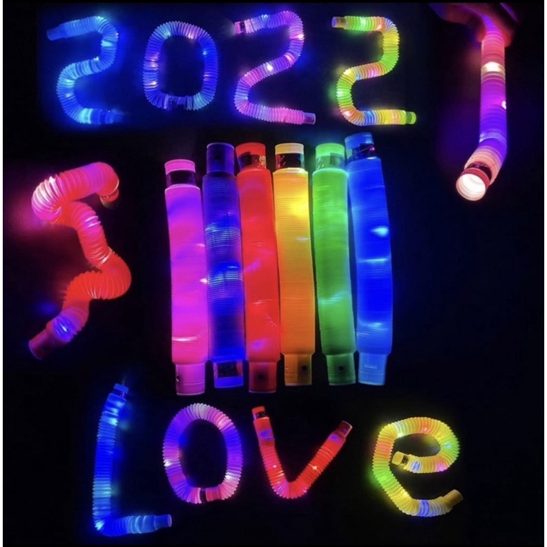 Mainan Anak Light Up Pop Pipes Selang Pipa Mainan Lampu Selang Pipa Light Up Pop LED