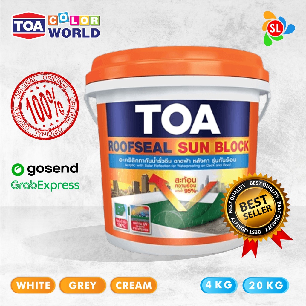 Cat Dak Atap Waterproofing Toa Roofseal Sunblock 20KG