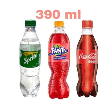 Minuman Bersoda Sprite,Fanta, Coca Cola 390 Ml 1 Pcs