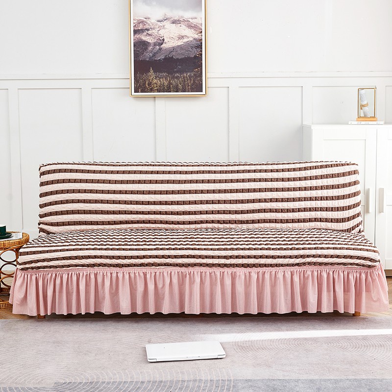 Sofa Bed Cover Stripe / Penutup Sarung Alas Sofa Bed Elastis Renda