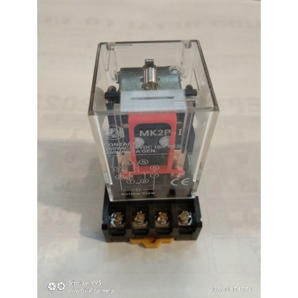 Relay AC 24V MK2P-i 8pin + Soket merek ZN jual per/5sett riley ac 24vol mk2p-i