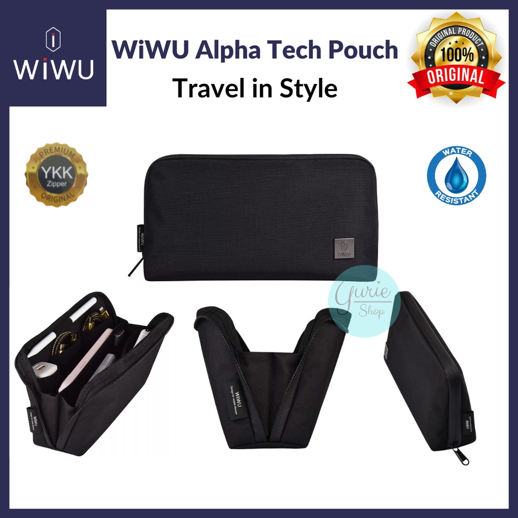 WIWU Alpha Tech Pouch-Travel Storage Bag Tas Organizer Handbag Clutch