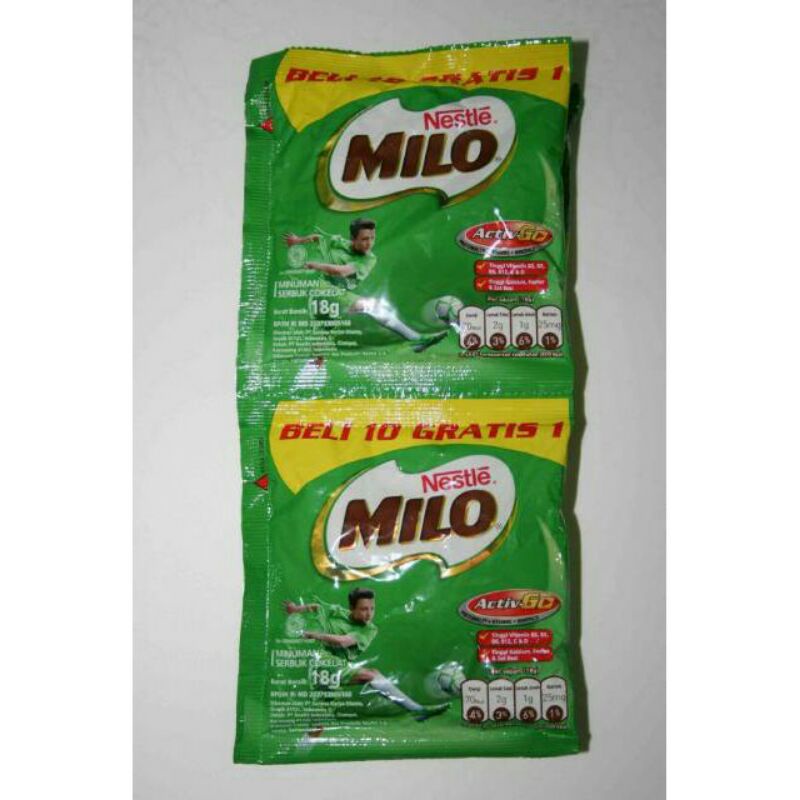 

MILO ACTIV-GO BUBUK SASET 1 RENCENG ISI 10 Sachet @22G