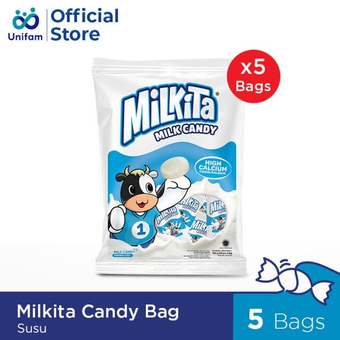

TERBARU MILKITA CANDY MILK BAG PREMIUM PAKET 5 BAG /PERMEN LUNAK/PERMEN VIRAL/PERMEN MILO/PERMEN YUPI/PERMEN JADUL/PERMEN KARET
