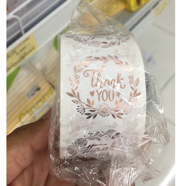

STIKER SEGEL BULAT BERTULISKAN "THANK YOU" ROSE GOLD (Ukuran Besar)