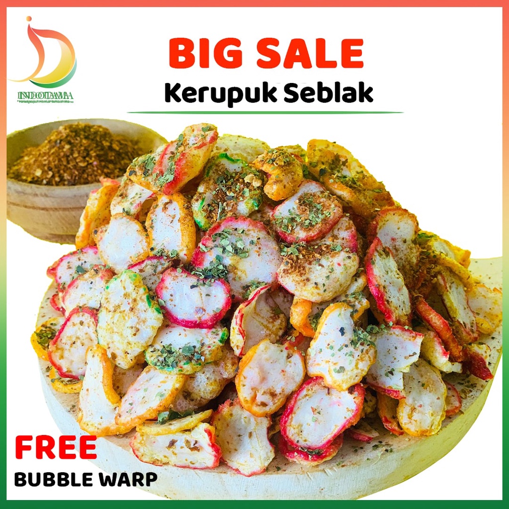 Jual Kerupuk Seblak Pedas Kerupuk Seblak Daun Jeruk Kerupuk Seblak