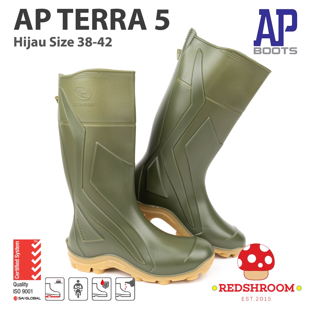 Jual Sepatu Boot Tinggi Ap Boots Ap Terra Hijau Shopee Indonesia