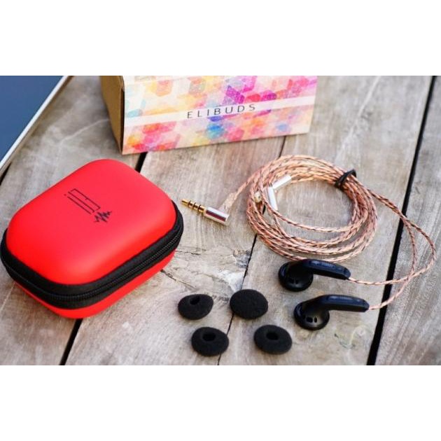 Elibuds Sabia Earbud 32 ohm Soundstage Luas Deep Bass Headset Earphone - Black Edition